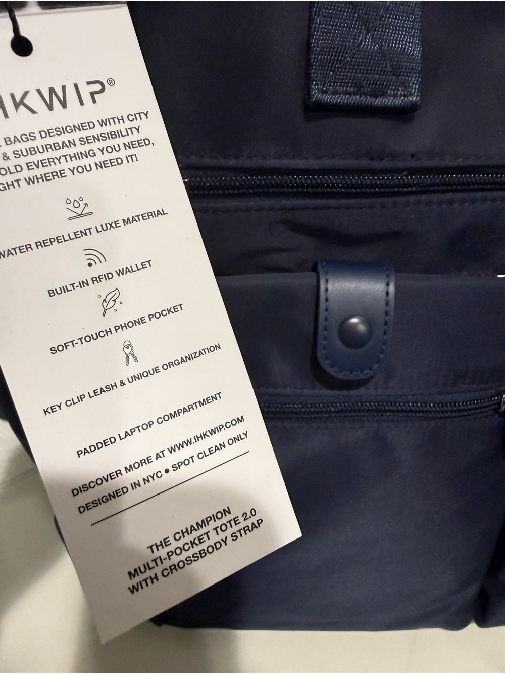 Navy Multi-Pocket Tote / Travel Bag - Picture 3 of 8